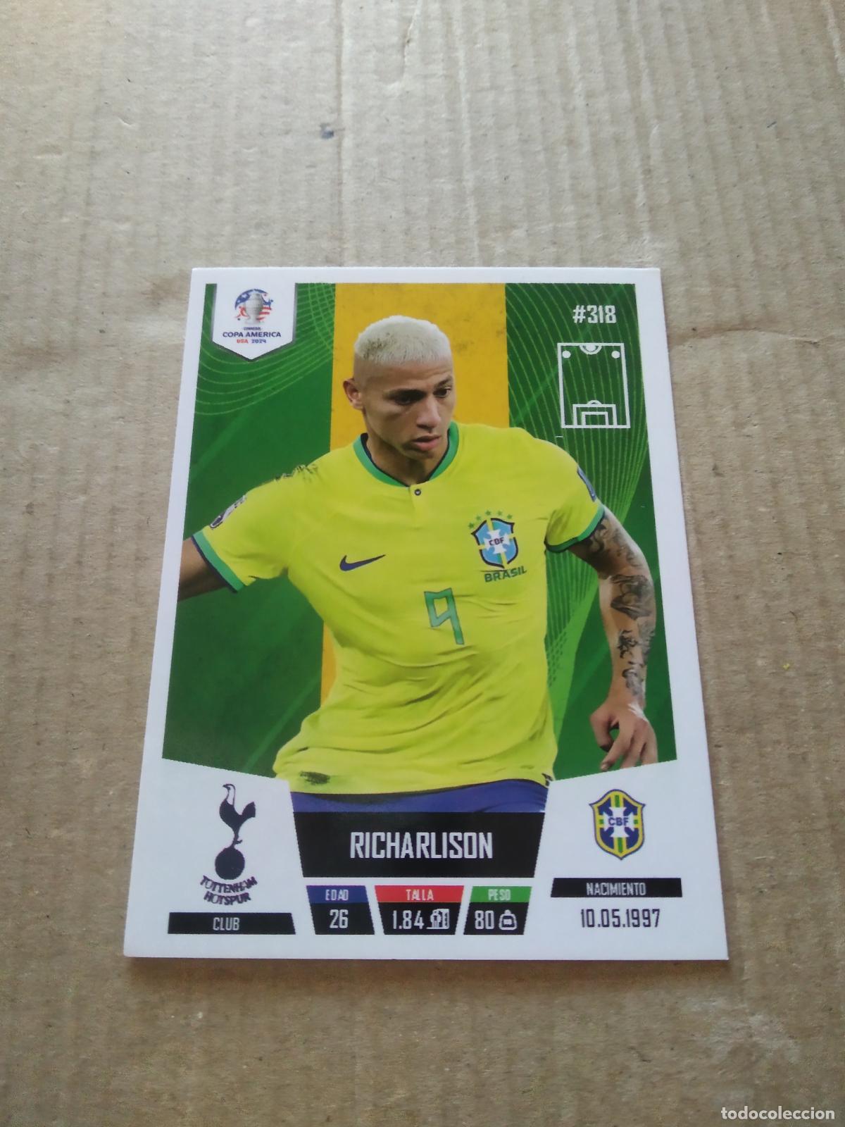 Cromos de f&uacute;tbol: 318 RICHARLISON BRASIL CROMO FUTBOL COPA AMERICA 2024 EDITADO EN PERU