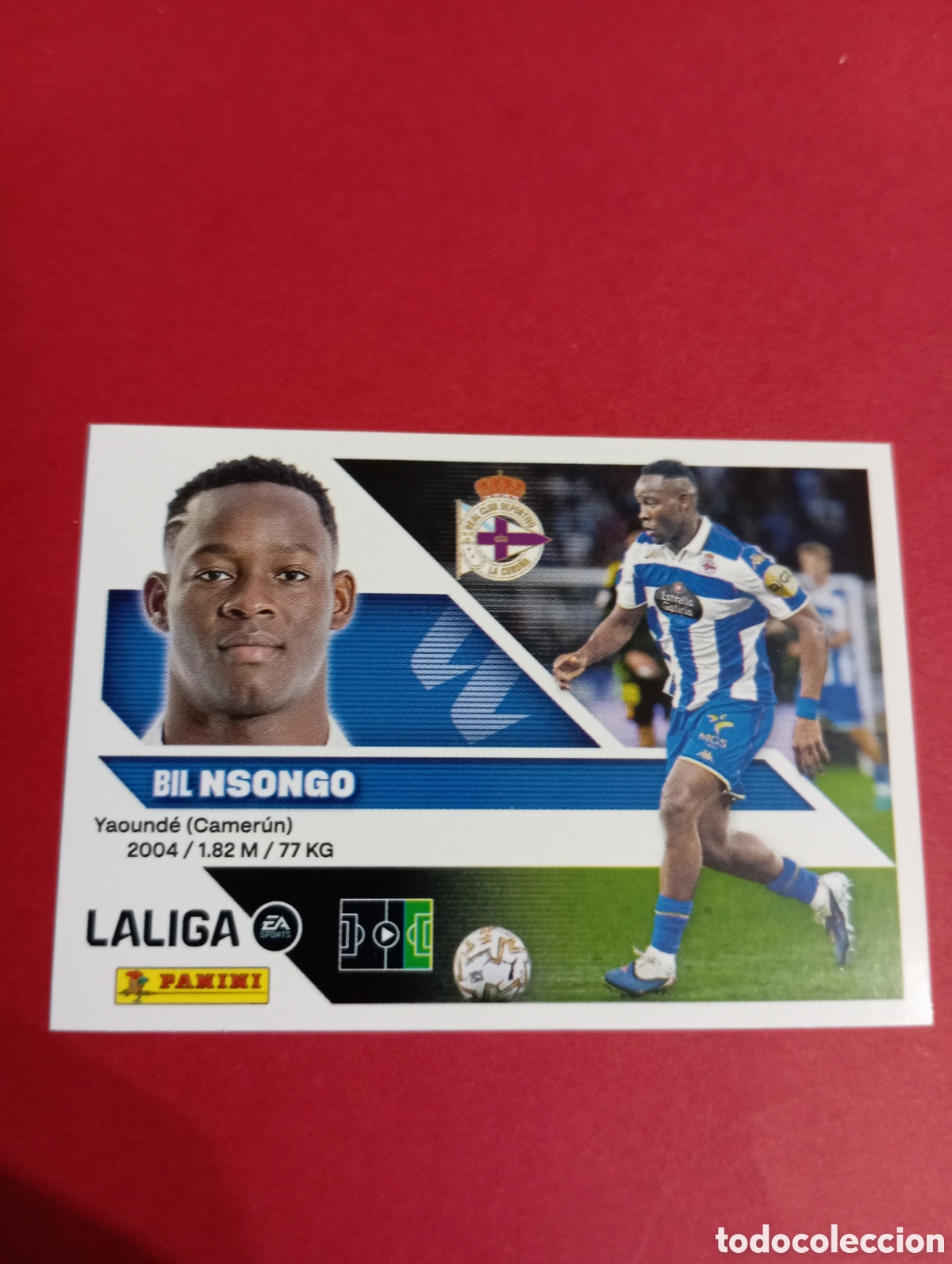 Cromos de f&uacute;tbol: Nsongo Deportivo de la Coru&ntilde;a n&deg;20 / PANINI LIGA ESTE 2026/2027