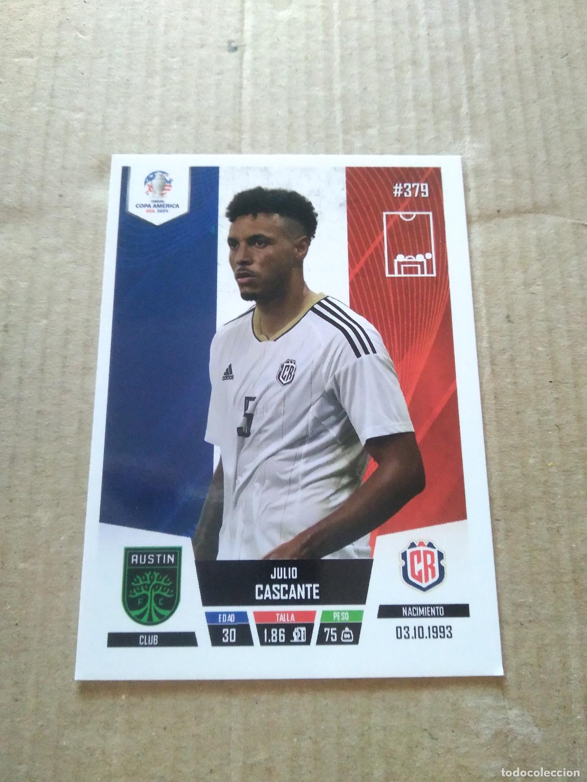 Cromos de f&uacute;tbol: 379 JULIO CASCANTE COSTA RICA CROMO FUTBOL COPA AMERICA 2024 EDITADO EN PERU