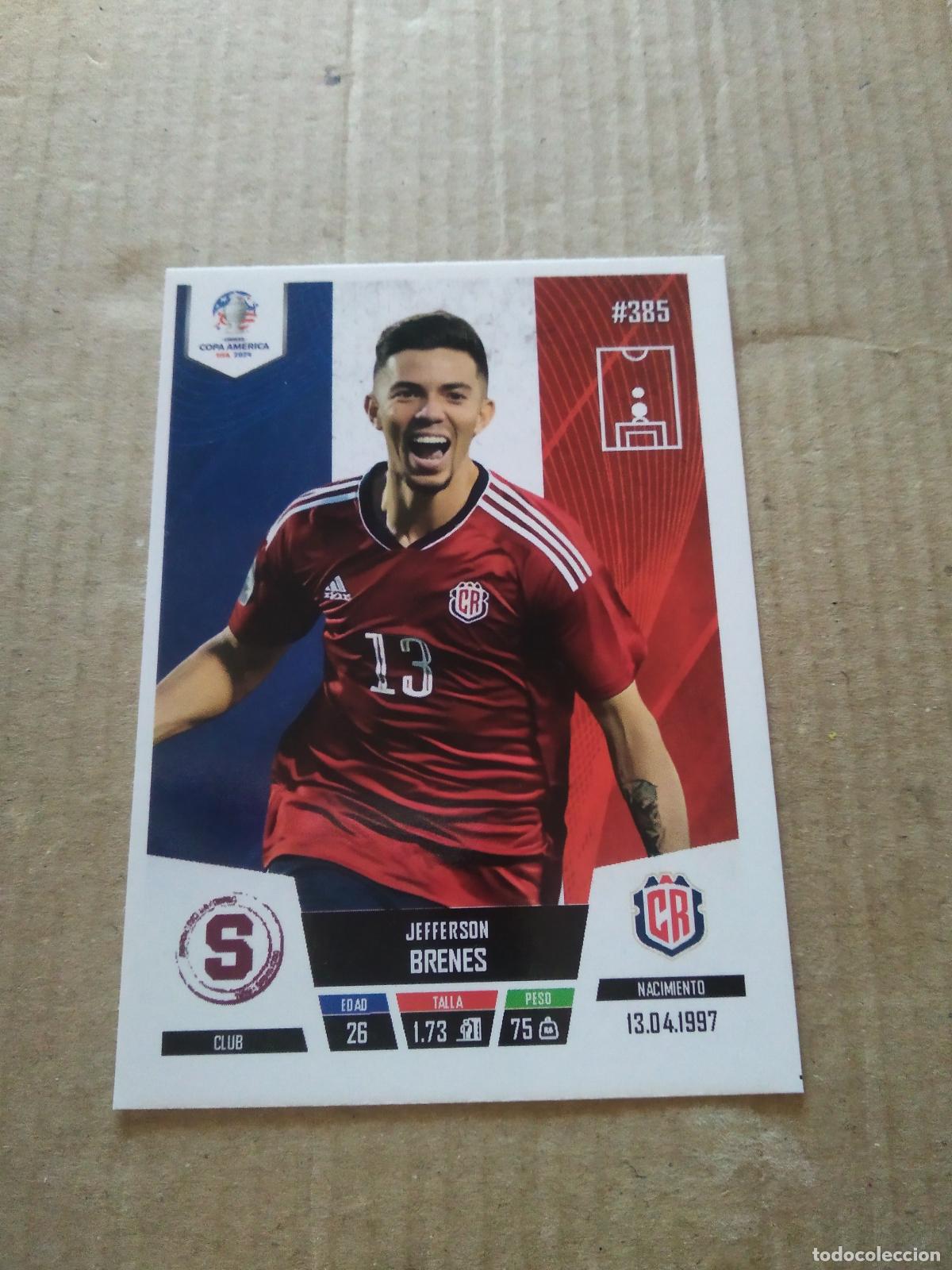 Cromos de f&uacute;tbol: 385 JEFFERSON BRENES COSTA RICA CROMO FUTBOL COPA AMERICA 2024 EDITADO EN PERU
