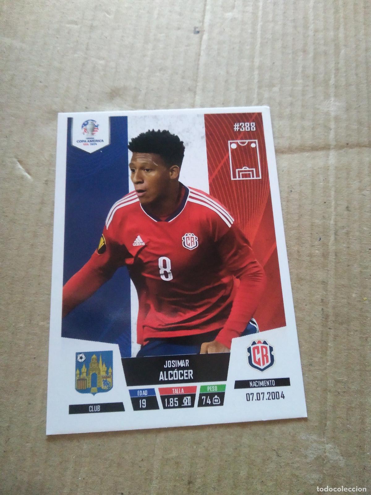 Cromos de f&uacute;tbol: 388 JOSIMAR ALCOCER COSTA RICA CROMO FUTBOL COPA AMERICA 2024 EDITADO EN PERU