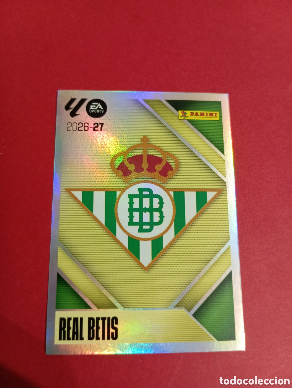 Cromos de f&uacute;tbol: Escudo del Betis n&deg;1 / PANINI LIGA ESTE 2026/2027