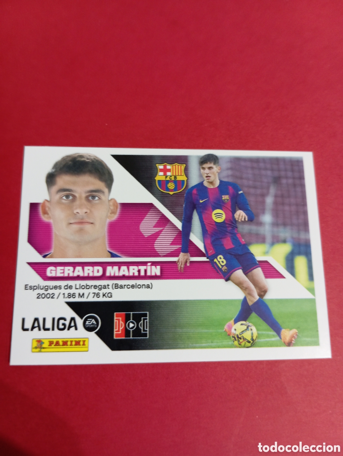 Cromos de f&uacute;tbol: Gerard Mart&iacute;n Barcelona n&deg;8 / PANINI LIGA ESTE 2026/2027