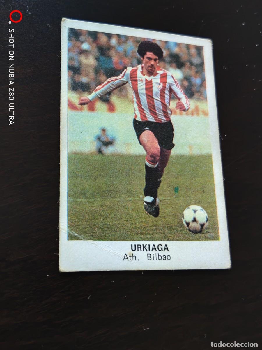 Cromos de f&uacute;tbol: Urkiaga At de Bilbao, F&uacute;tbol 84, Cromos Cano, versi&oacute;n, temporada 83/84, despegado