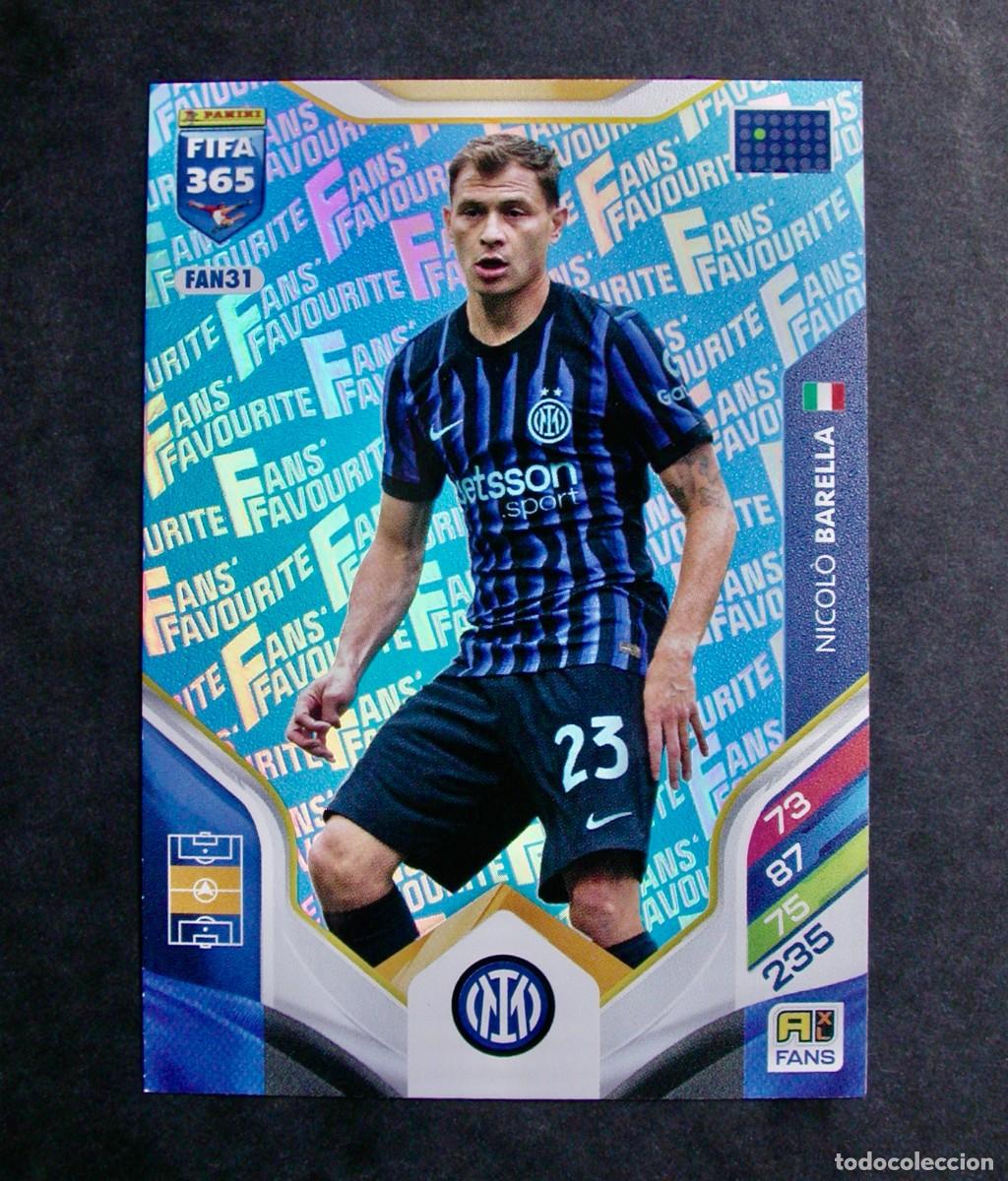 Cromos de f&uacute;tbol: FAN31 NICOL&Ograve; BARELLA / INTER DE MIL&Aacute;N / ADRENALYN XL FIFA 365 2025-2026 / BLUE-AZUL PARALEL / PANINI
