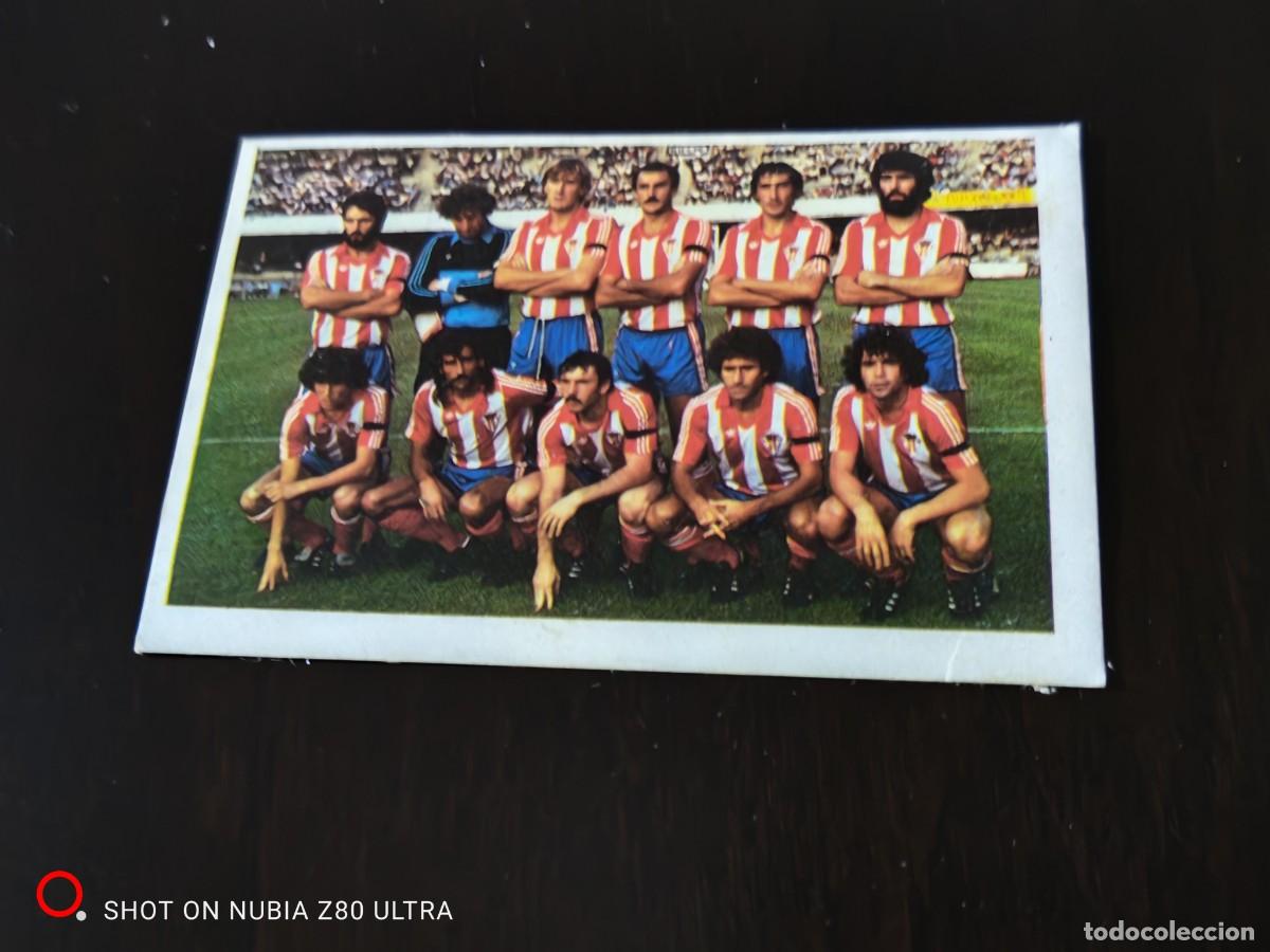 Cromos de f&uacute;tbol: Sporting de Gij&oacute;n equipo/alineaci&oacute;n F&uacute;tbol 84, Cromos Cano, versi&oacute;n, temporada 83/84, despegado