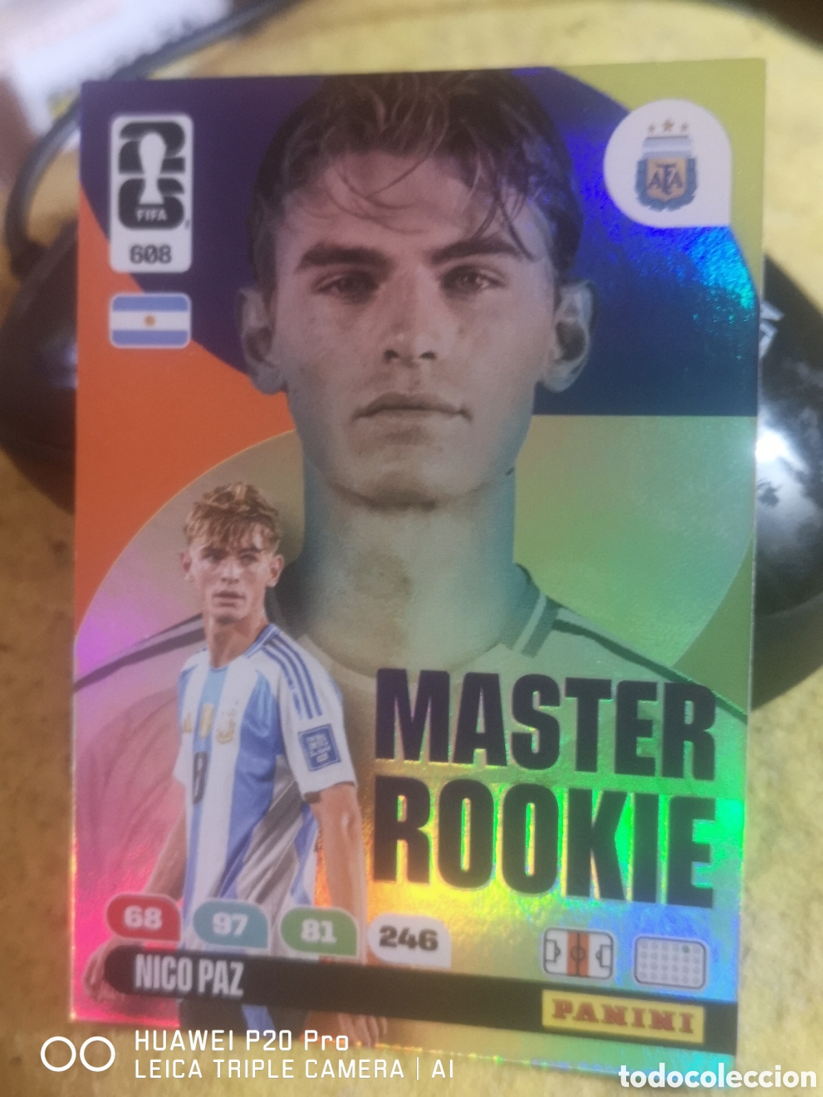 Cromos de f&uacute;tbol: ADRENALYN FIFA WORLD CUP MUNDIAL 2026 MASTER ROOKIE NICO PAZ 608 ARGENTINA