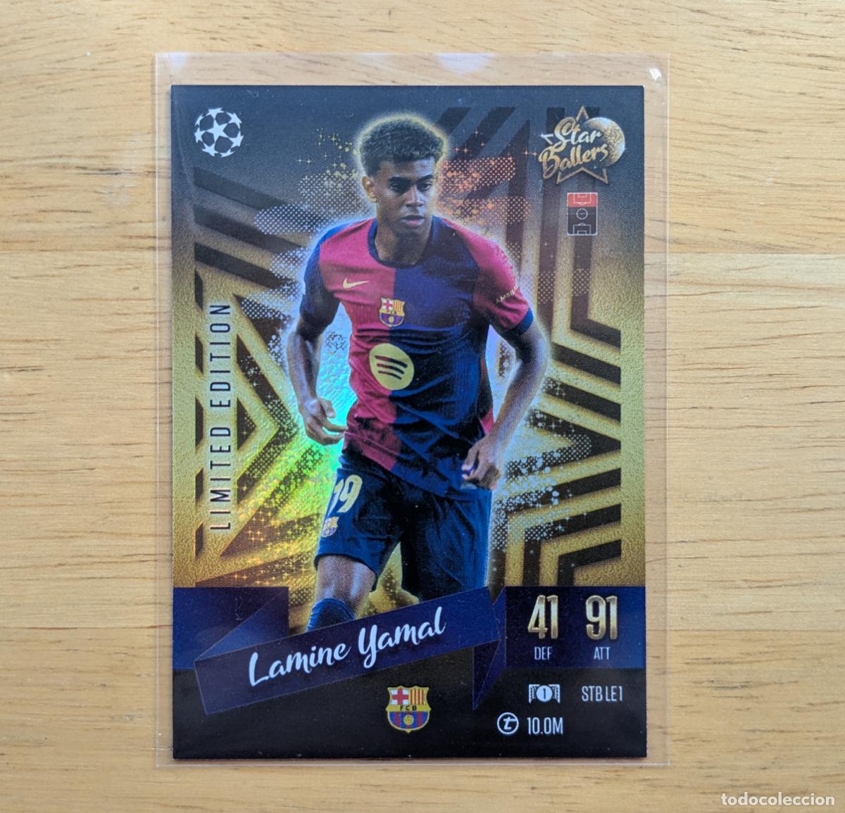 Cromos de f&uacute;tbol: TOPPS MATCH ATTAX 2024-2025 - LAMINE YAMAL - STAR BALLERS - FC BARCELONA - LIMITED EDITION - STB LE1