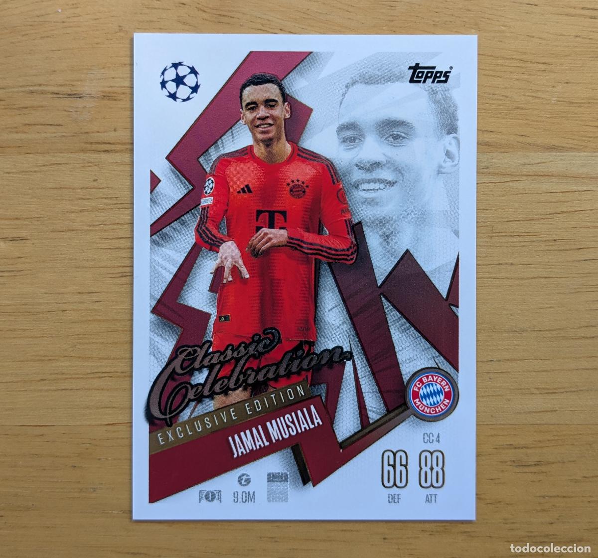 Cromos de f&uacute;tbol: TOPPS MATCH ATTAX 2024-2025 - JAMAL MUSIALA - CLASSIC CELEBRATION - BAYERN MUNICH - CC4