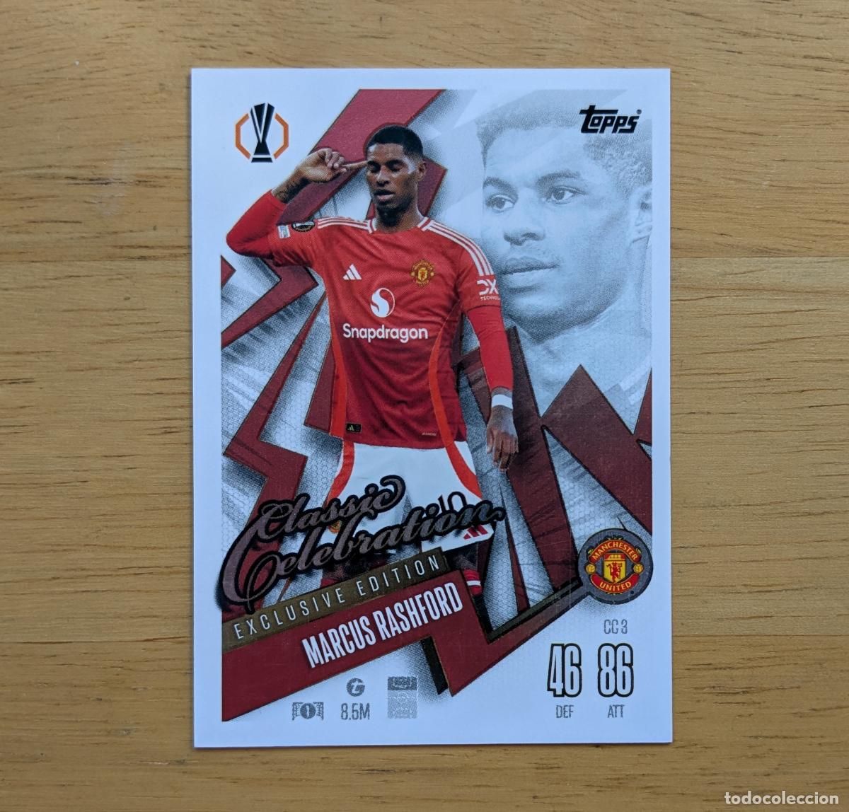 Cromos de f&uacute;tbol: TOPPS MATCH ATTAX 2024-2025 - MARCUS RASHFORD - CLASSIC CELEBRATION - MANCHESTER UNITED - CC3