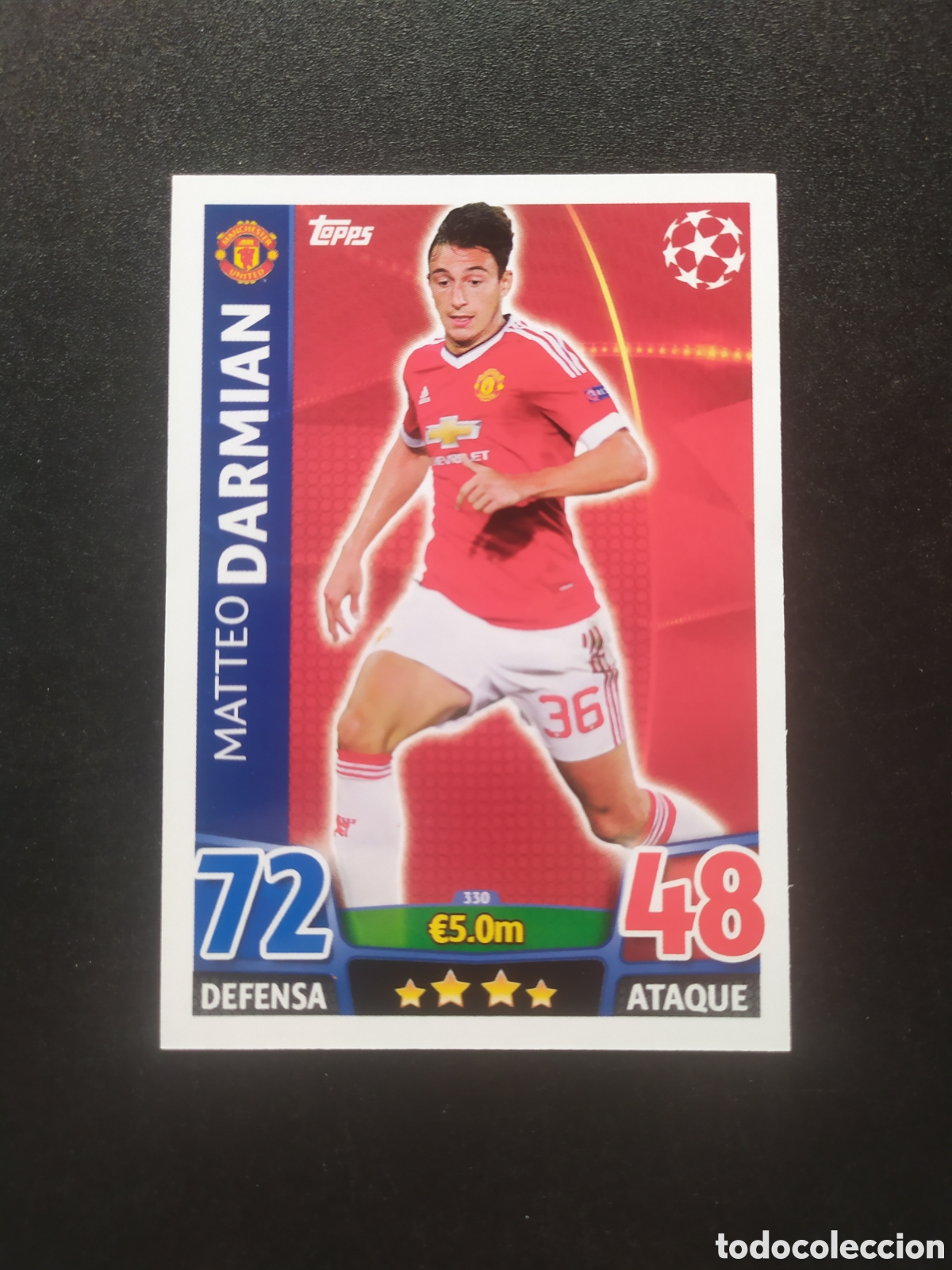 Cromos de f&uacute;tbol: UEFA Champions match attax topps 2015 2016 15 16 Darmian n&deg; 330 Manchester United