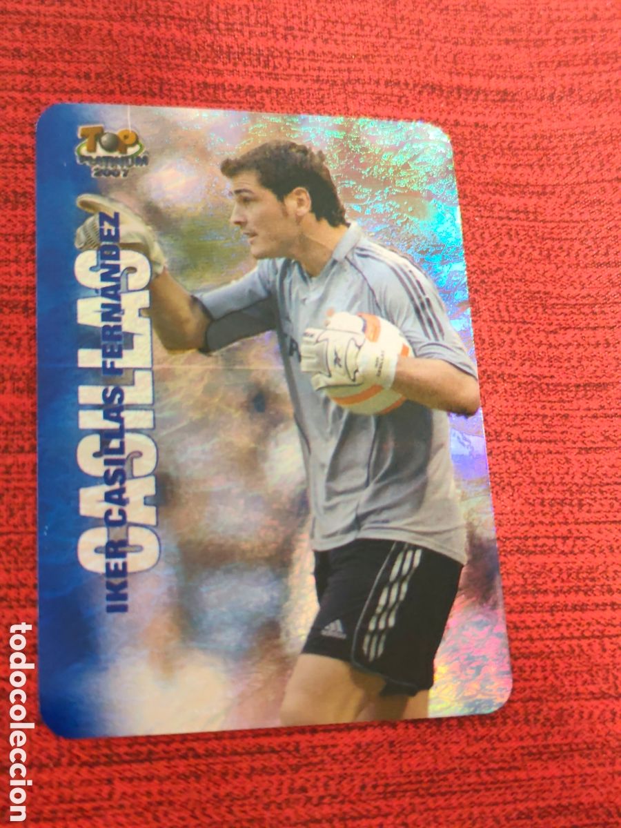 Cromos de f&uacute;tbol: 668 CASILLAS REAL MADRID JASPEADO TOP PLATINUM MUNDICROMO 2006 2007