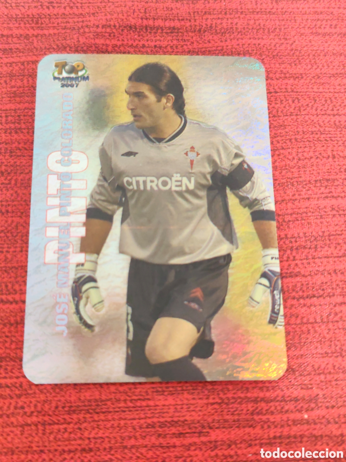 Cromos de f&uacute;tbol: 672 PINTO CELTA DE VIGO JASPEADO TOP PLATINUM MUNDICROMO 2006 2007