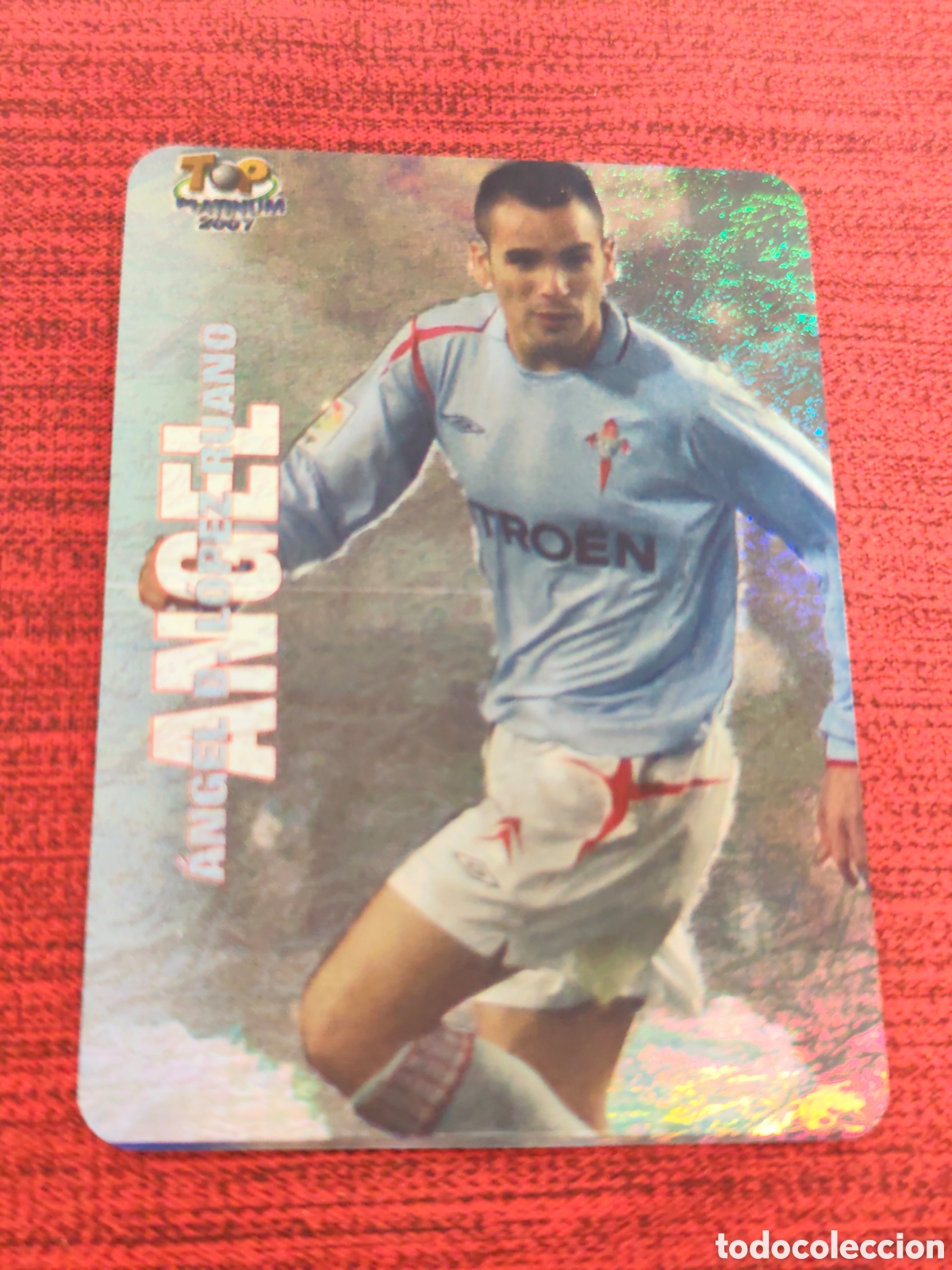 Cromos de f&uacute;tbol: 679 &Aacute;NGEL CELTA DE VIGO JASPEADO TOP PLATINUM MUNDICROMO 2006 2007
