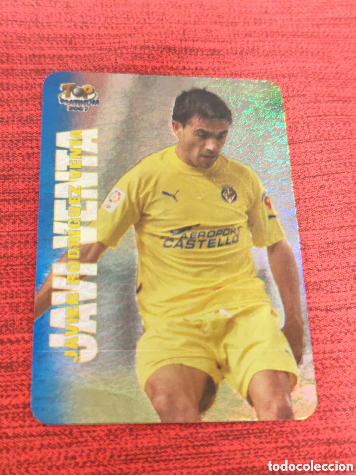 Cromos de f&uacute;tbol: 680 JAVI VENTA VILLARREAL JASPEADO TOP PLATINUM MUNDICROMO 2006 2007