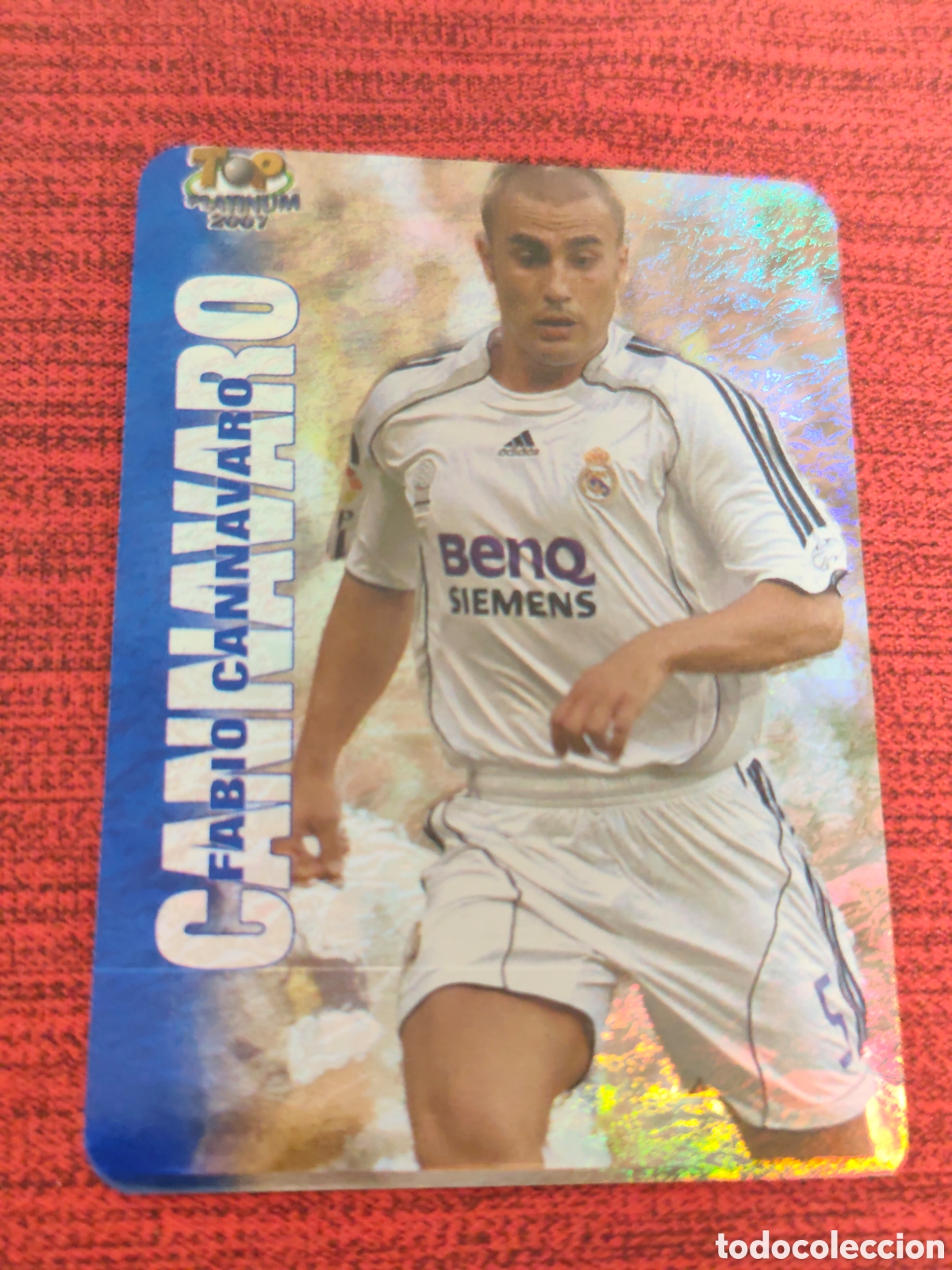 Cromos de f&uacute;tbol: 686 CANNAVARO REAL MADRID JASPEADO TOP PLATINUM MUNDICROMO 2006 2007