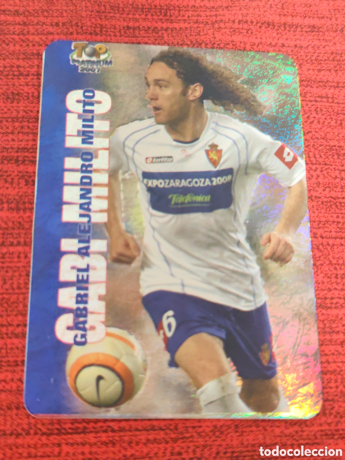 Cromos de f&uacute;tbol: 691 GABI MILITO REAL ZARAGOZA JASPEADO TOP PLATINUM MUNDICROMO 2006 2007