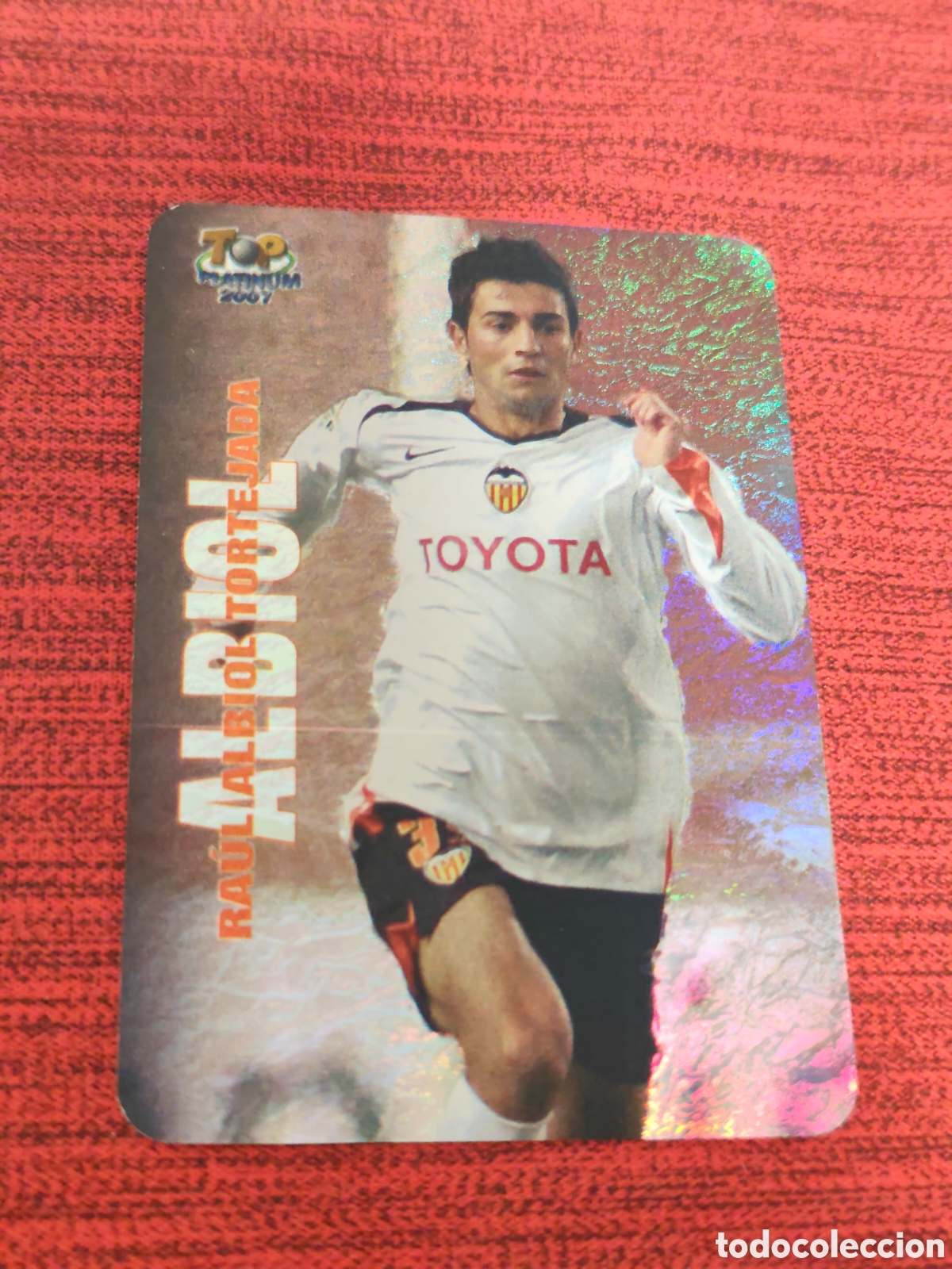 Cromos de f&uacute;tbol: 695 ALBIOL VALENCIA JASPEADO TOP PLATINUM MUNDICROMO 2006 2007