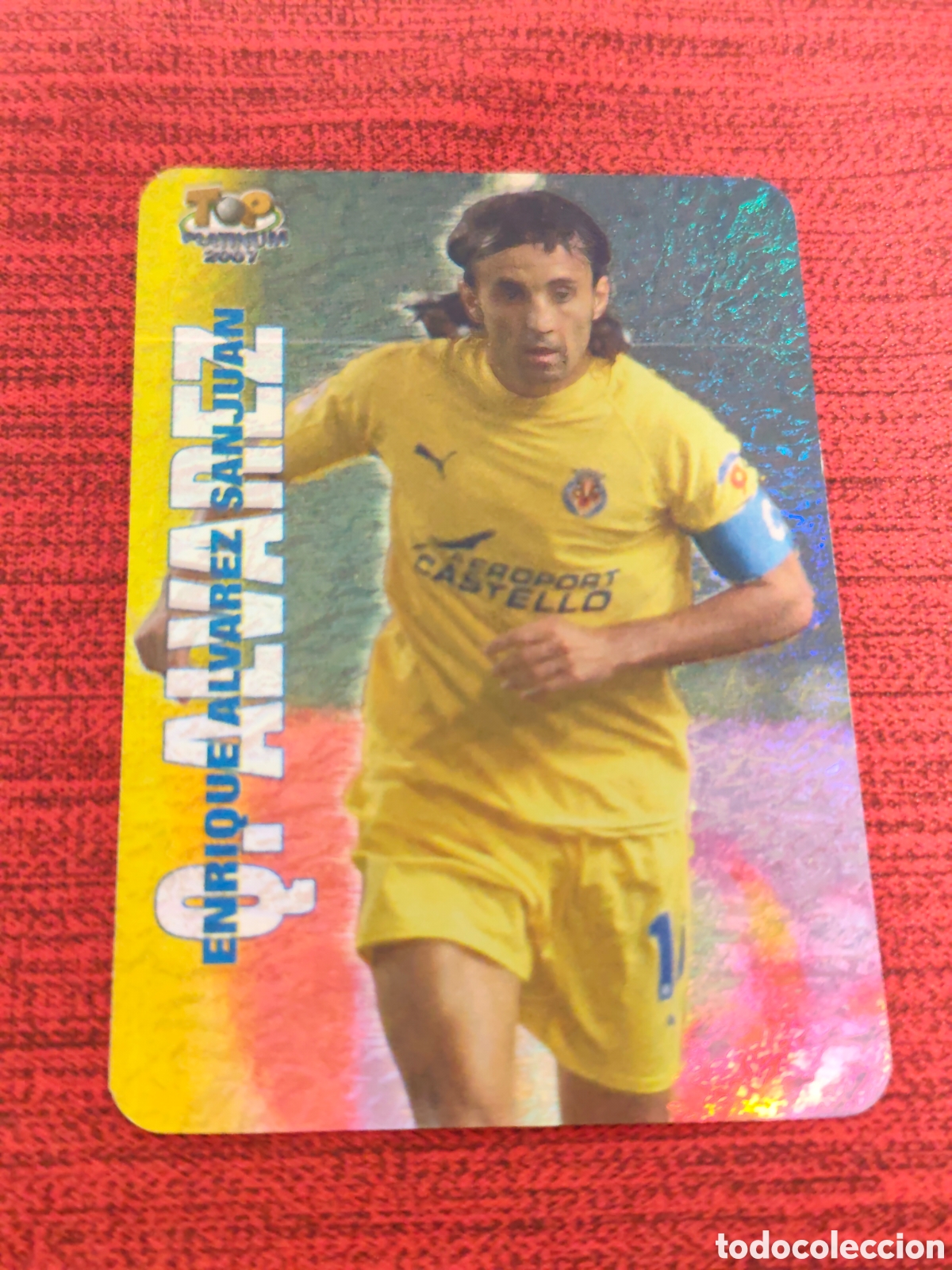 Cromos de f&uacute;tbol: 697 QUIQUE &Aacute;LVAREZ VILLARREAL JASPEADO TOP PLATINUM MUNDICROMO 2006 2007