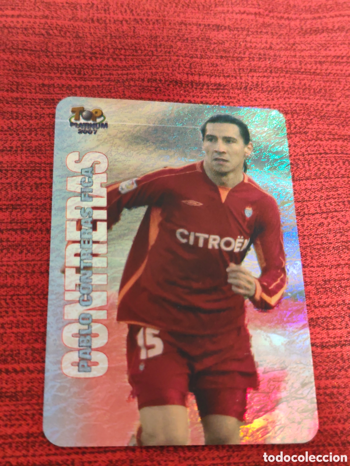 Cromos de f&uacute;tbol: 696 CONTRERAS CELTA DE VIGO JASPEADO TOP PLATINUM MUNDICROMO 2006 2007