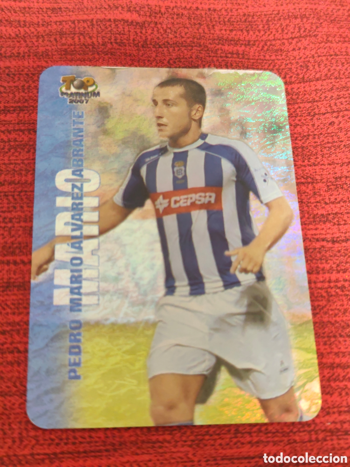 Cromos de f&uacute;tbol: 702 MARIO RECREATIVO HUELVA JASPEADO TOP PLATINUM MUNDICROMO 2006 2007