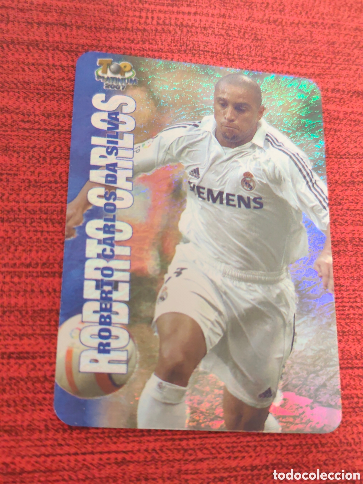 Cromos de f&uacute;tbol: 704 ROBERTO CARLOS REAL MADRID JASPEADO TOP PLATINUM MUNDICROMO 2006 2007