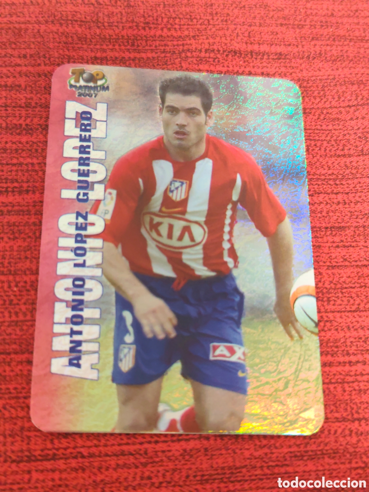 Cartes &agrave; collectionner de Football: 706 ANTONIO L&Oacute;PEZ ATL&Eacute;TICO MADRID JASPEADO TOP PLATINUM MUNDICROMO 2006 2007