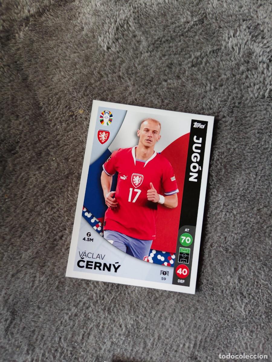 Cartes &agrave; collectionner de Football: 59 TOPPS EURO 2024 VACLAV CERNY REPUBLICA CHECA CZECH JUG&Oacute;N MATCH ATTAX EUROCOPA 24 LIDL AAT