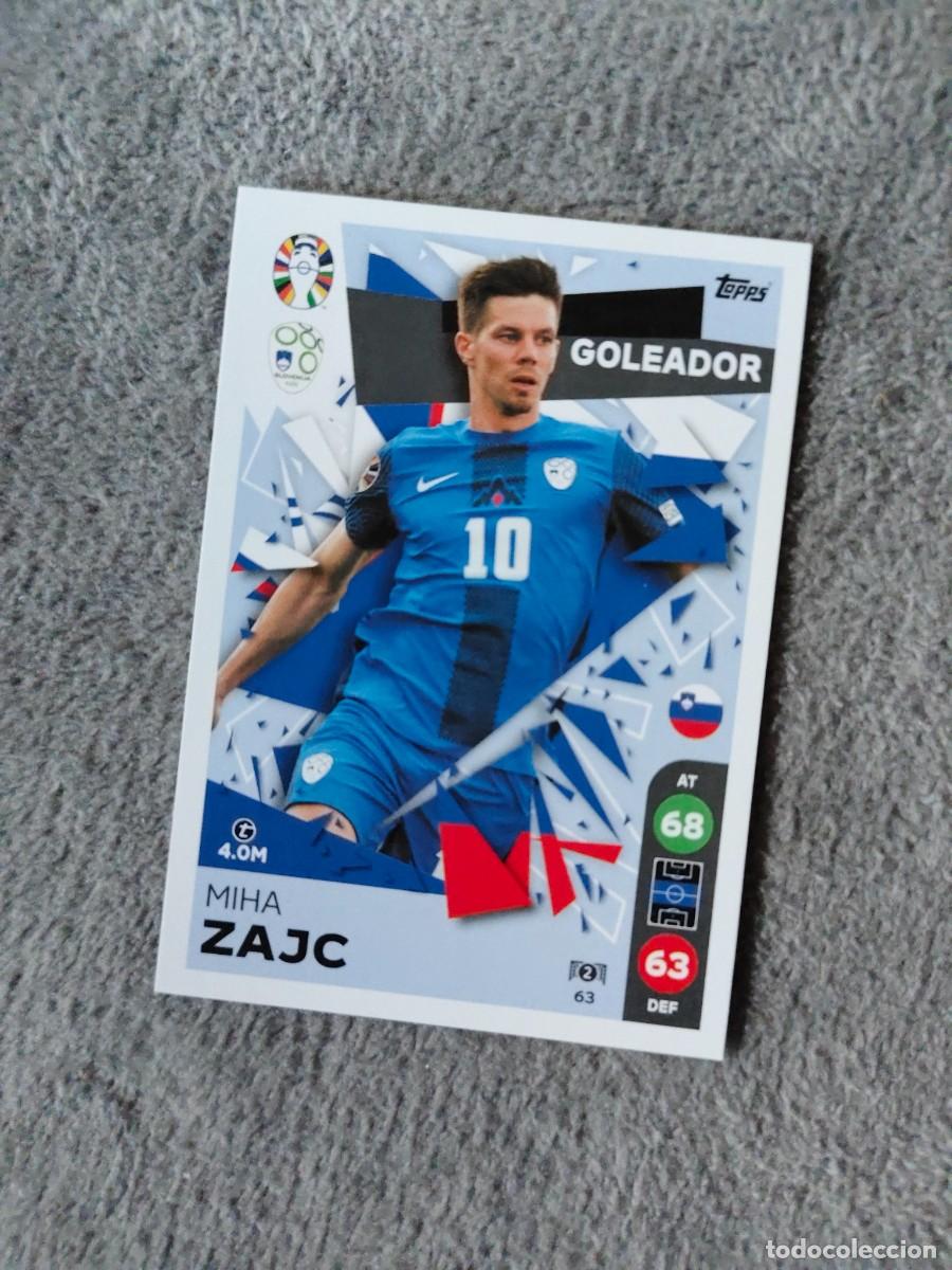 Cartes &agrave; collectionner de Football: 63 TOPPS EURO 2024 MIHA ZAJC SLOVENIA ESLOVENIA GOLEADOR MATCH ATTAX EUROCOPA 24 LIDL AAT