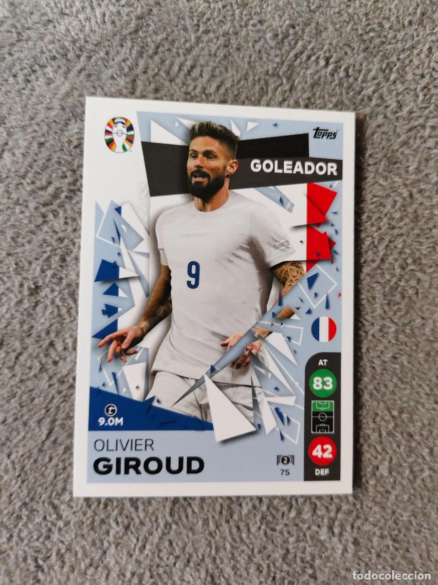 Cromos de f&uacute;tbol: 75 TOPPS EURO 2024 OLIVER GIROUD FRANCE FRANCIA GOLEADOR MATCH ATTAX EUROCOPA 24 LIDL AAT