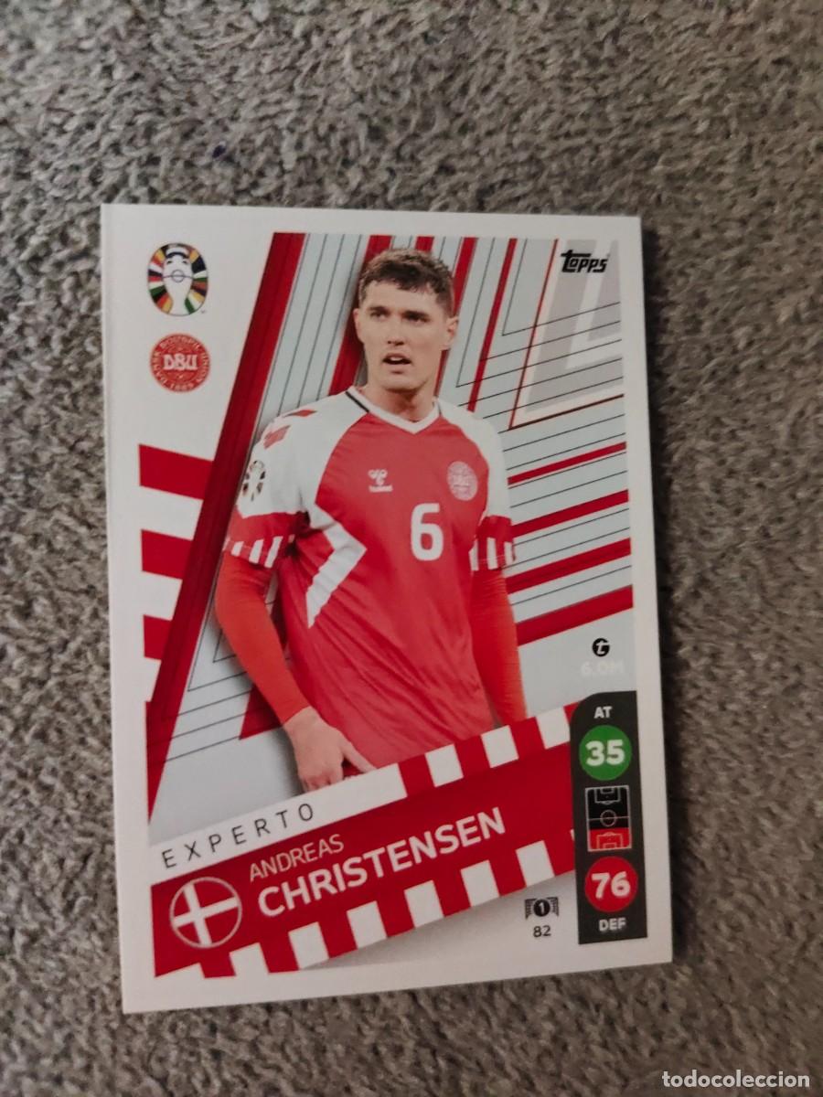 Cromos de f&uacute;tbol: 82 TOPPS EURO 2024 ANDREAS CHRISTENSEN DENMARK DINAMARCA EXPERTO MATCH ATTAX EUROCOPA 24 LIDL AAT