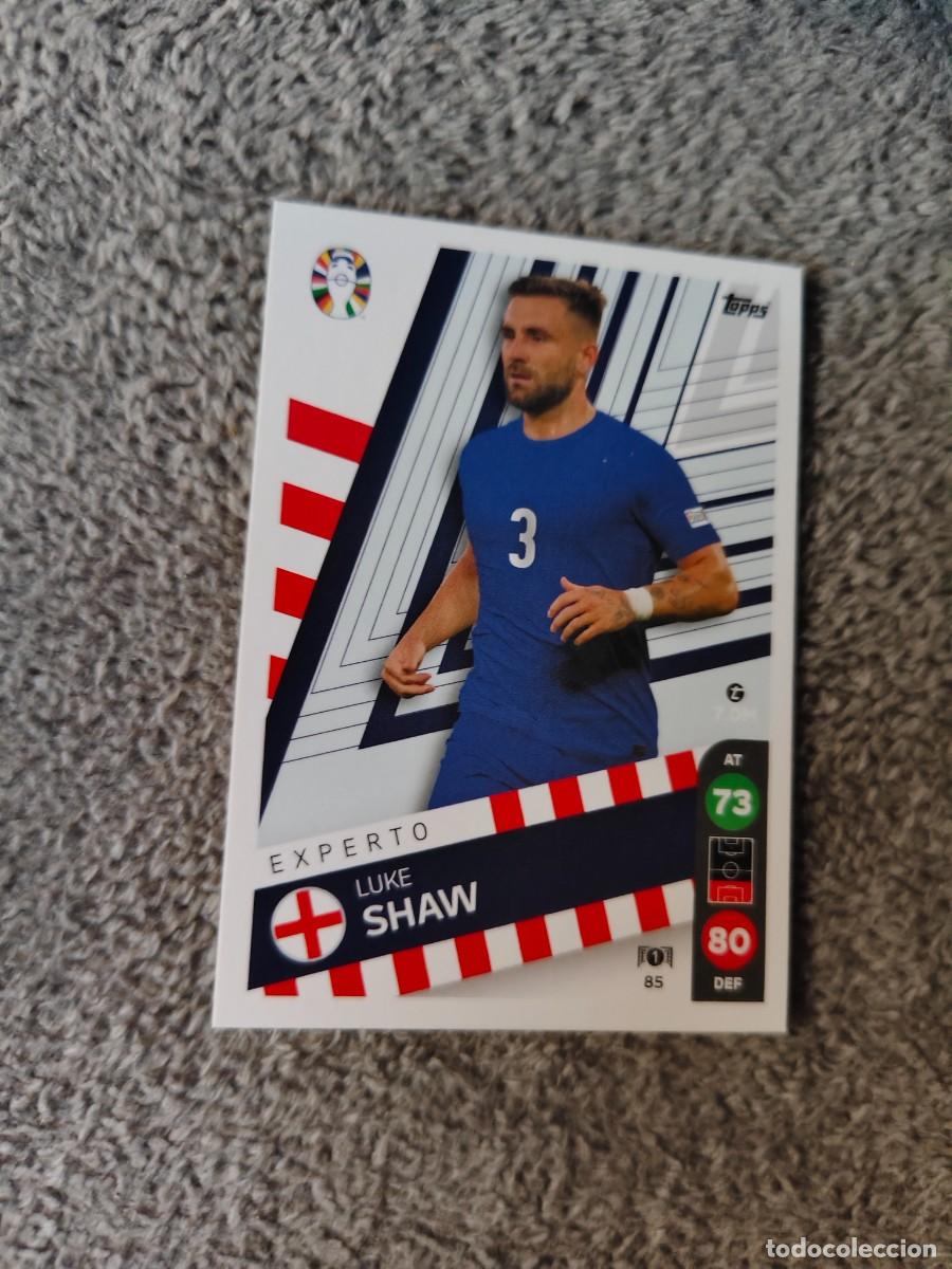 Cromos de f&uacute;tbol: 85 TOPPS EURO 2024 LUKE SHAW ENGLAND INGLATERRA EXPERTO MATCH ATTAX EUROCOPA 24 LIDL AAT