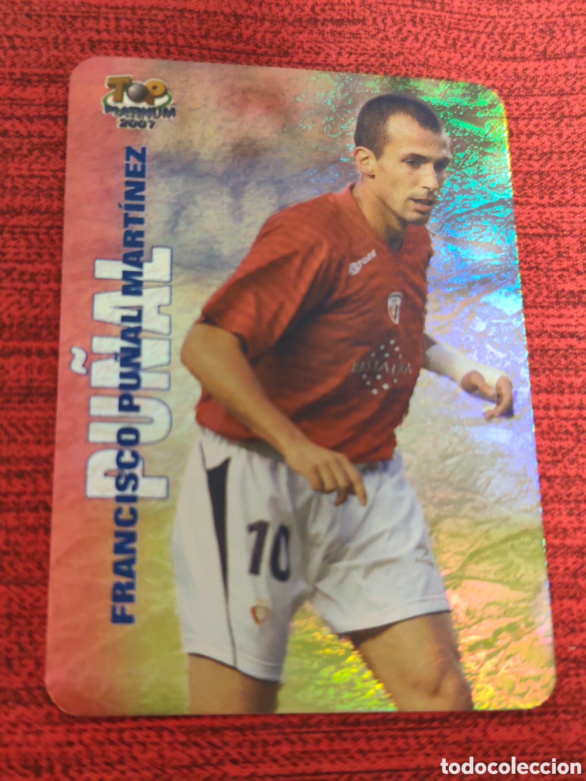 Cromos de f&uacute;tbol: 714 PU&Ntilde;AL OSASUNA JASPEADO TOP PLATINUM MUNDICROMO 2006 2007