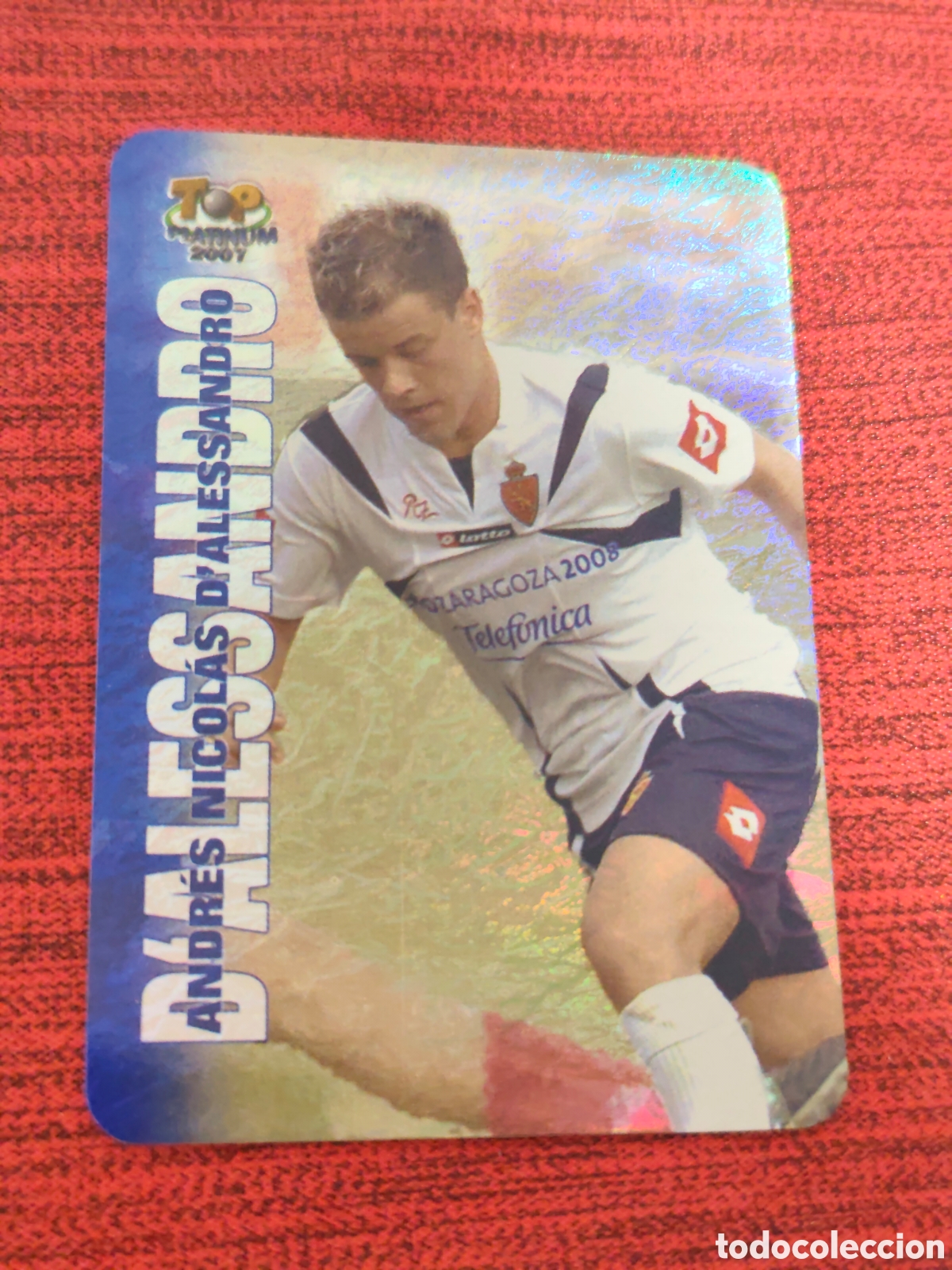 Cromos de f&uacute;tbol: 717 D'ALESSANDRO REAL ZARAGOZA JASPEADO TOP PLATINUM MUNDICROMO 2006 2007