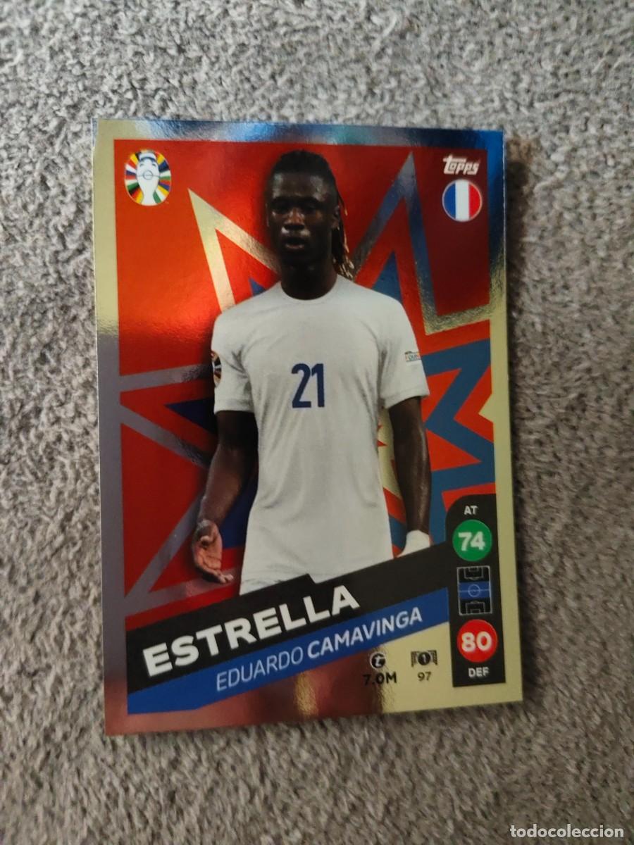 Cromos de f&uacute;tbol: 97 TOPPS EURO 2024 EDUARDO CAMAVINGA FRANCE FRANCIA ESTRELLA MATCH ATTAX EUROCOPA 24 LIDL AAT