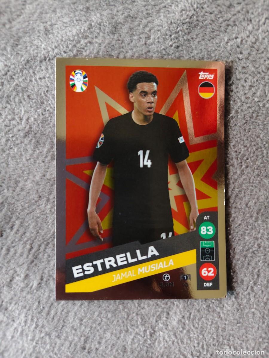 Cromos de f&uacute;tbol: 98 TOPPS EURO 2024 JAMAL MUSIALA GERMANY ALEMANIA ESTRELLA MATCH ATTAX EUROCOPA 24 LIDL AAT