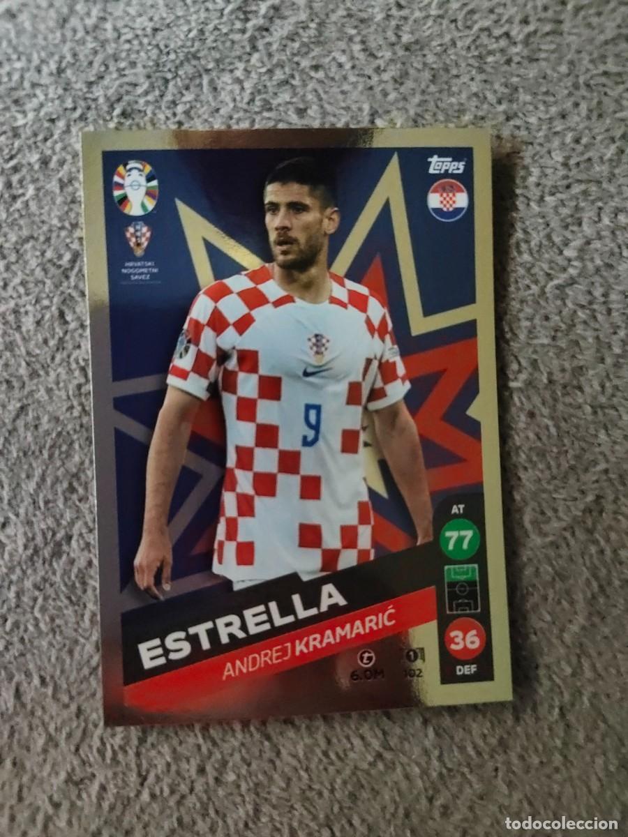 Cromos de f&uacute;tbol: 102 TOPPS EURO 2024 ANDREJ KRAMARIĆ CROATIA CROACIA ESTRELLA MATCH ATTAX EUROCOPA 24 LIDL AAT