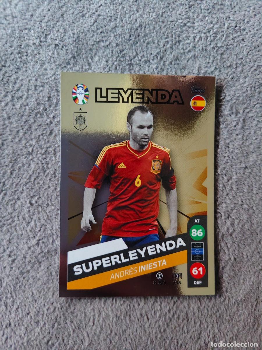 Cromos de f&uacute;tbol: 108 TOPPS EURO 2024 ANDR&Eacute;S INIESTA SPAIN ESPA&Ntilde;A ESTRELLA MATCH ATTAX EUROCOPA 24 LIDL AAT