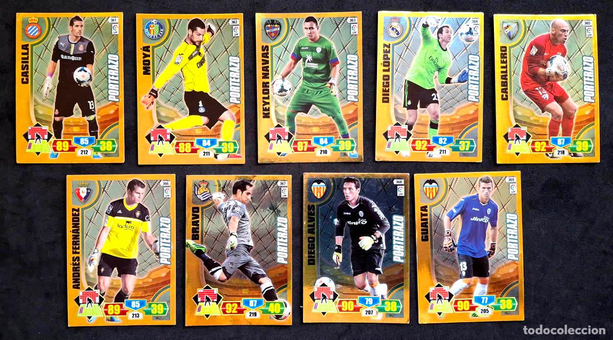 Cromos de f&uacute;tbol: 9 cards Portersazo Adrenalyn XL 2013-2014 13-14
