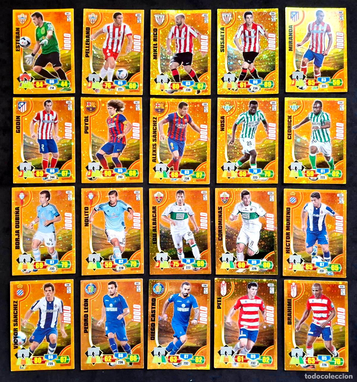 Cromos de f&uacute;tbol: 20 cards Idolo Adrenalyn XL 2013-2014 13-14