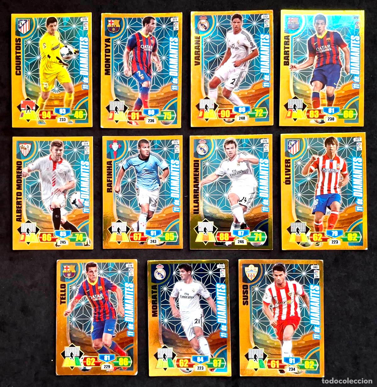 Cromos de f&uacute;tbol: 11 cards 11 de Diamantes Adrenalyn XL 2013-2014 13-14