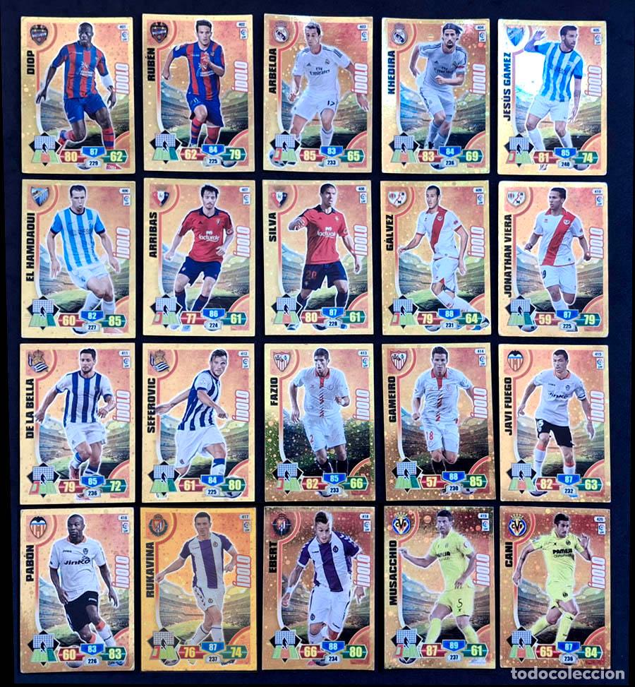 Cromos de f&uacute;tbol: 20 cards Idolo Adrenalyn XL 2013-2014 13-14