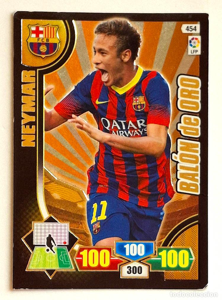 Cromos de f&uacute;tbol: 454 Bal&oacute;n de Oro Neymar - Barcelona Adrenalyn XL 2013-2014 13-14