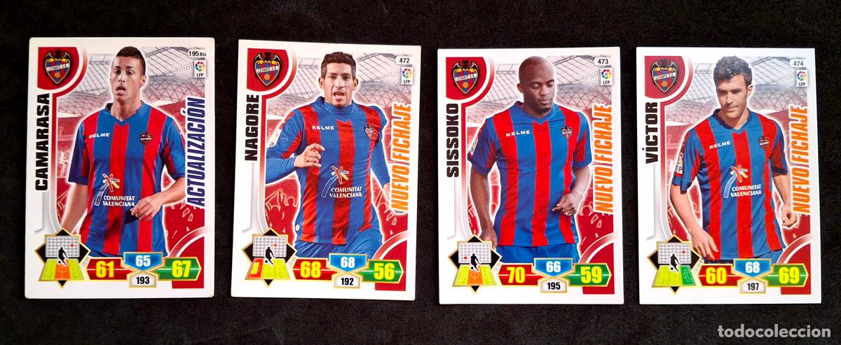 Football Stickers: 4 cards Actualizaci&oacute;n y Nuevo Fichaje Levante Adrenalyn XL 2013-2014 13-14