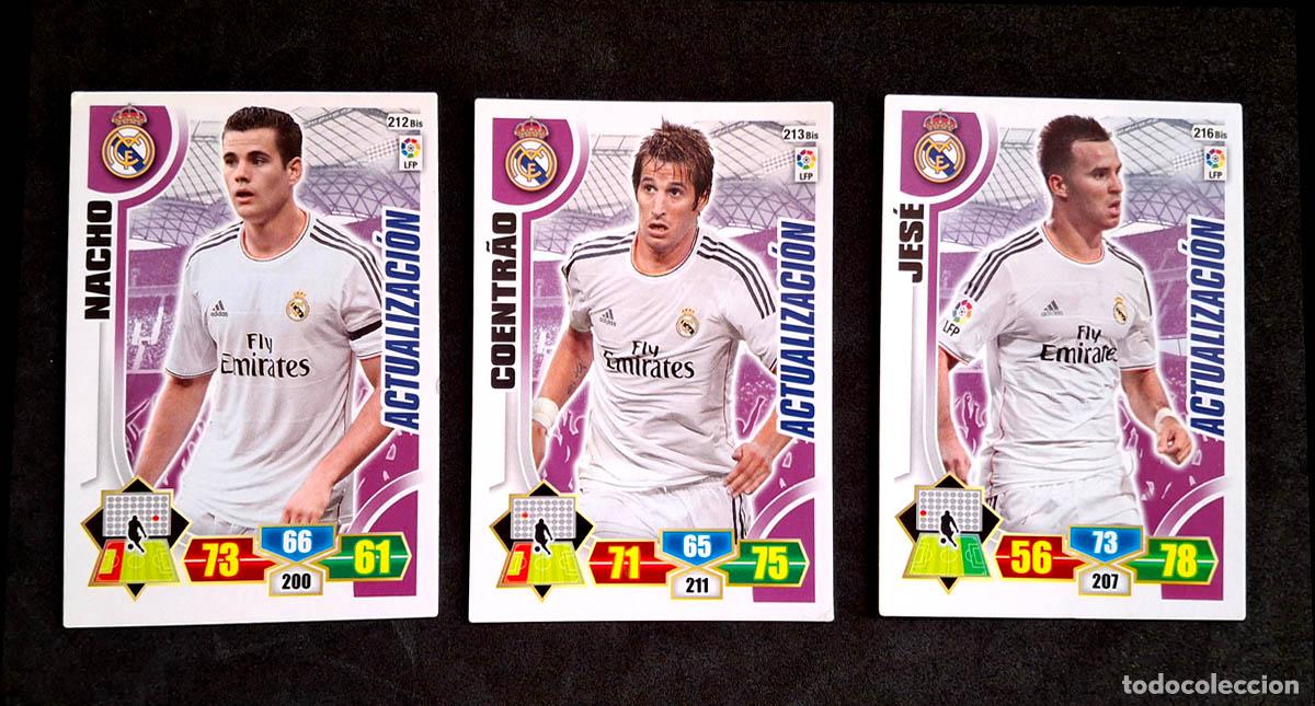 Football Stickers: 3 cards Actualizaci&oacute;n Real Madrid Adrenalyn XL 2013-2014 13-14