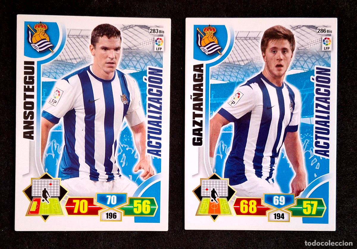 Football Stickers: 2 cards Actualizaci&oacute;n Real Sociedad Adrenalyn XL 2013-2014 13-14
