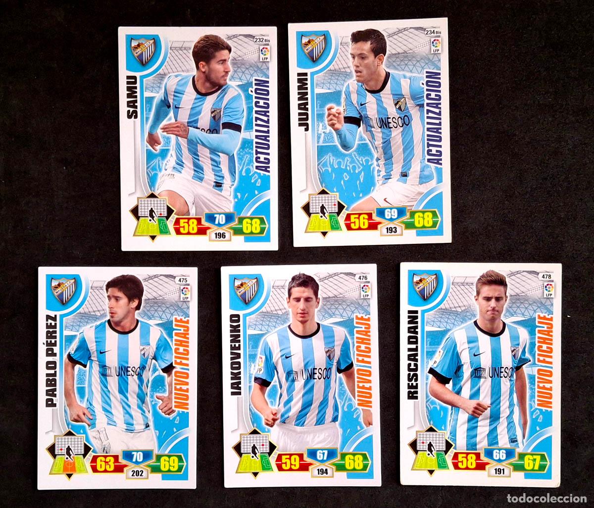 Football Stickers: 5 cards Actualizaci&oacute;n y Nuevo Fichaje M&aacute;laga Adrenalyn XL 2013-2014 13-14