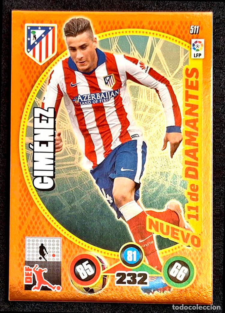 Cromos de Futebol: 511 Gim&eacute;nez Atl&eacute;tico de Madrid Nuevo 11 de Diamantes Adrenalyn XL 2014-2015 14-15