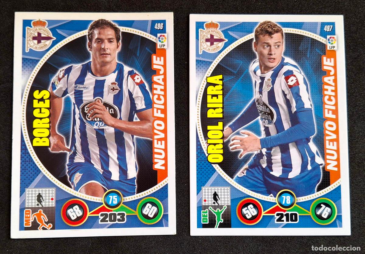Cromos de f&uacute;tbol: 2 cards Nuevo Fichaje Deportivo Adrenalyn XL 2014-2015 14-15