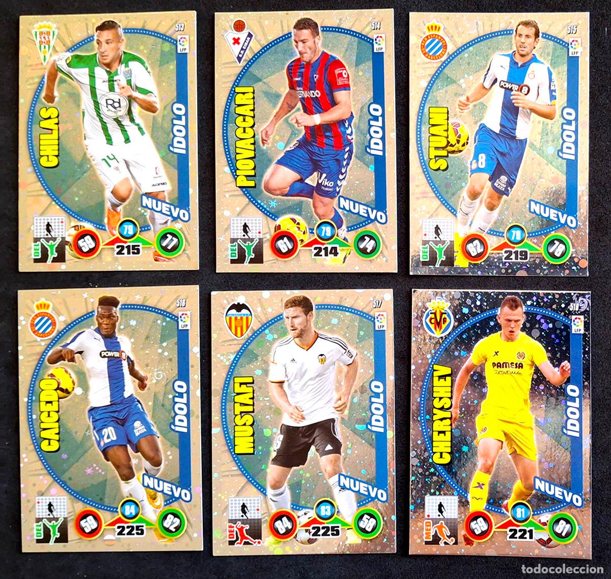 Cromos de f&uacute;tbol: 6 cards Nuevo Idolo Adrenalyn XL 2014-2015 14-15